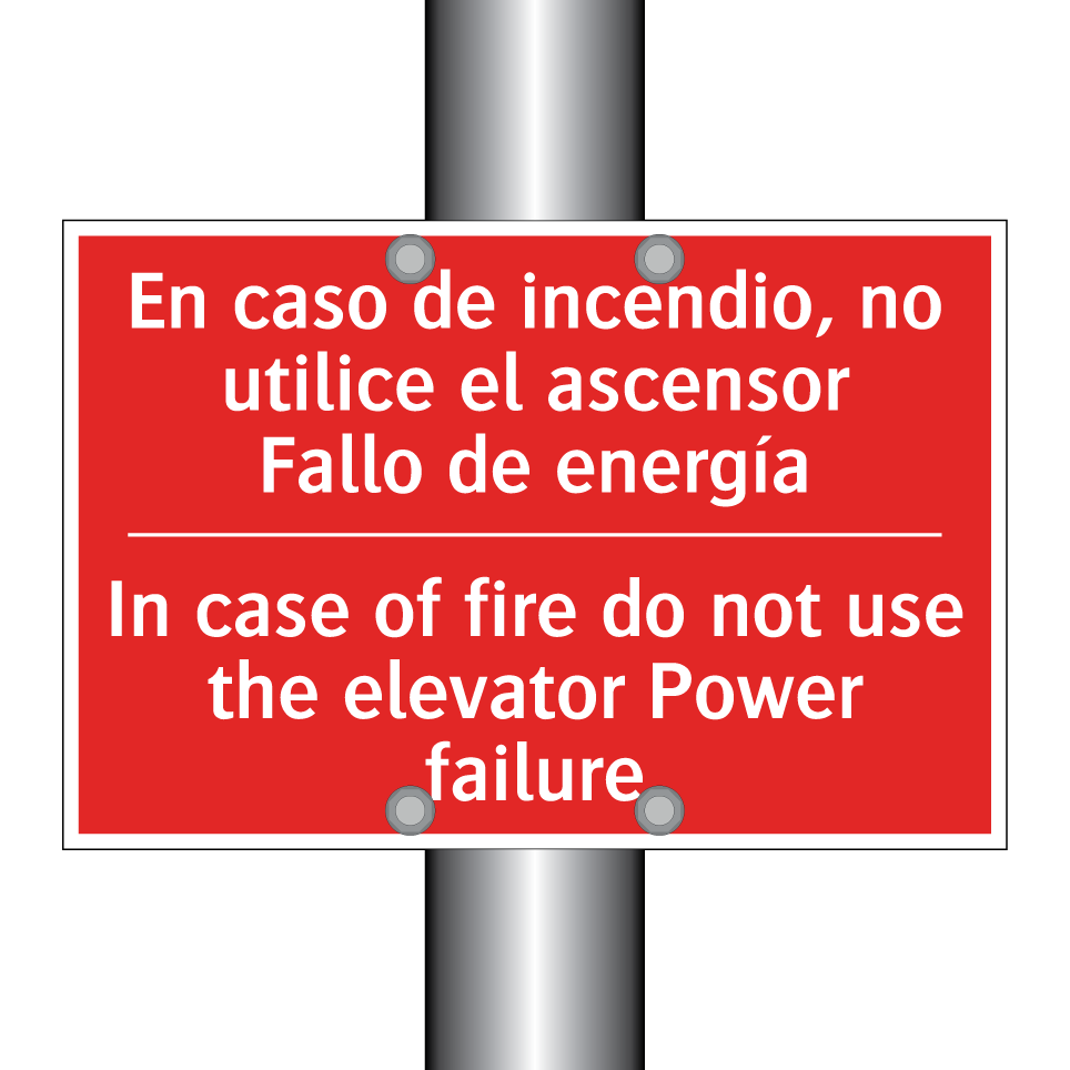 En caso de incendio, no /.../ - In case of fire do not use /.../