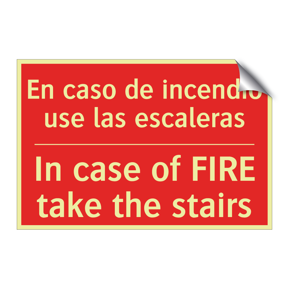 En caso de incendio use las /.../ - In case of FIRE take the /.../