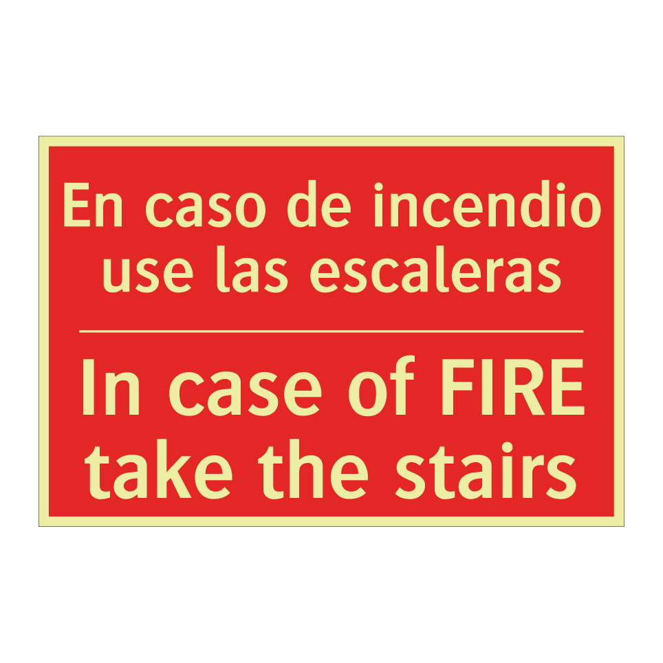 En caso de incendio use las /.../ - In case of FIRE take the /.../