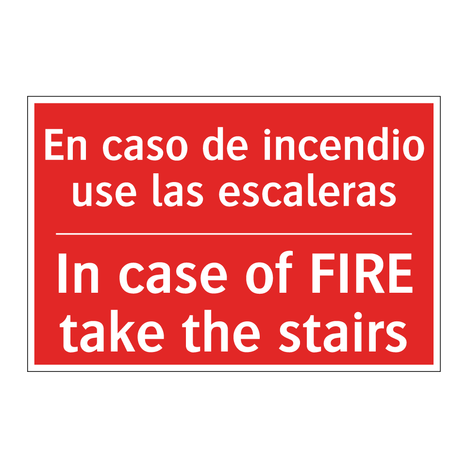 En caso de incendio use las /.../ - In case of FIRE take the /.../