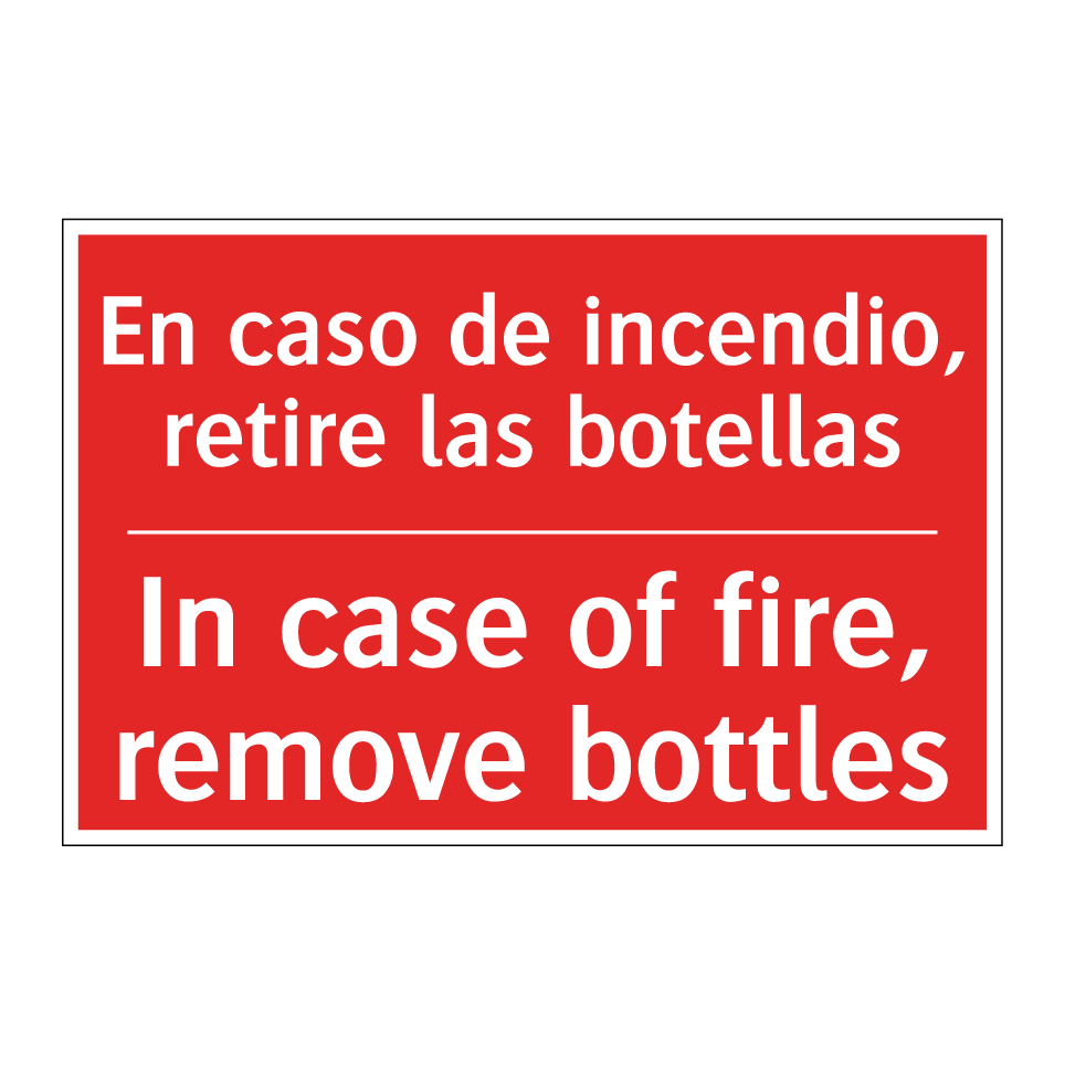 En caso de incendio, retire /.../ - In case of fire, remove /.../