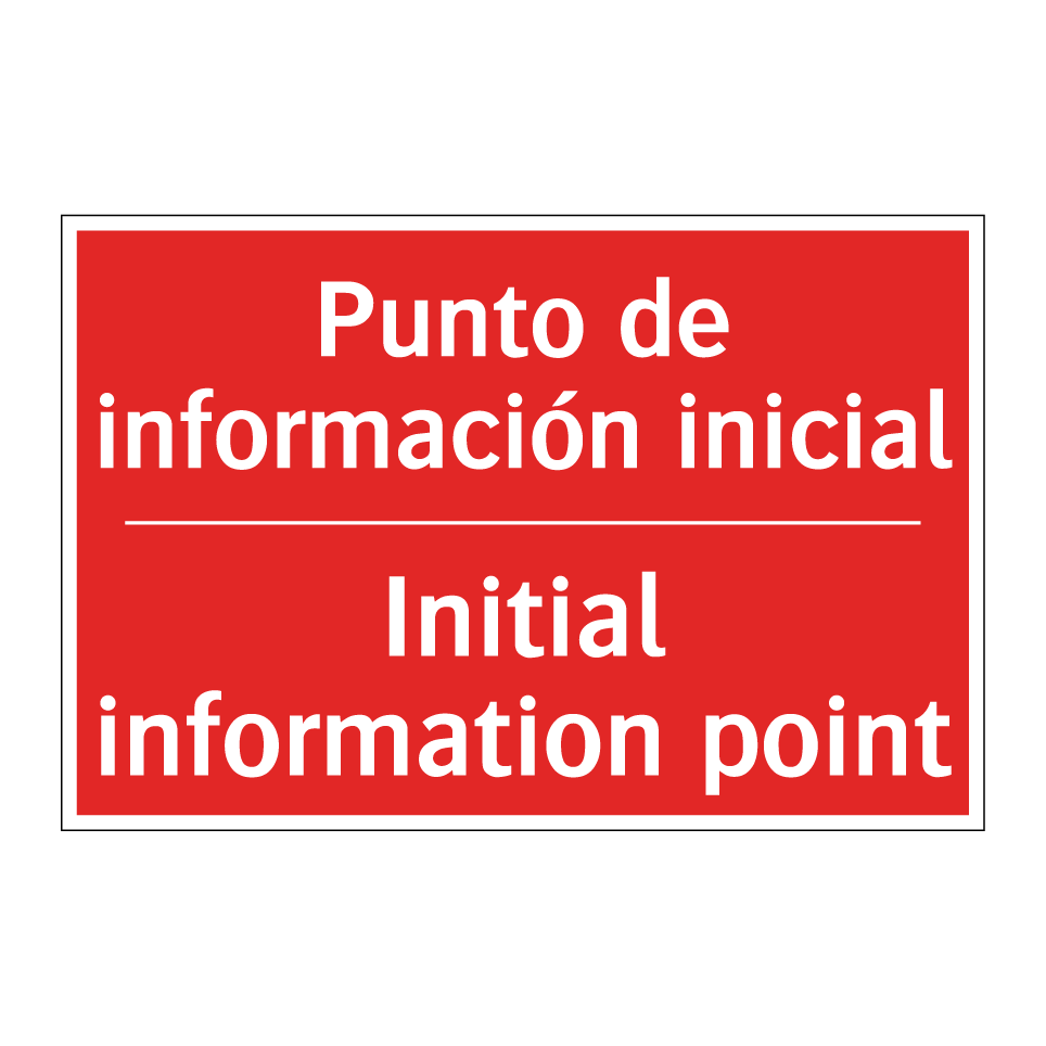 Punto de información inicial - Initial information point