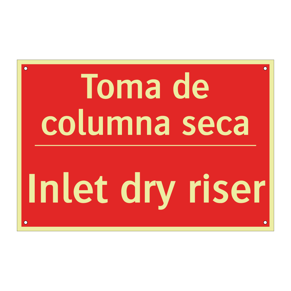 Toma de columna seca - Inlet dry riser