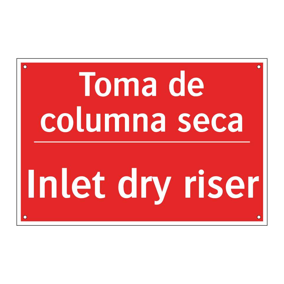 Toma de columna seca - Inlet dry riser