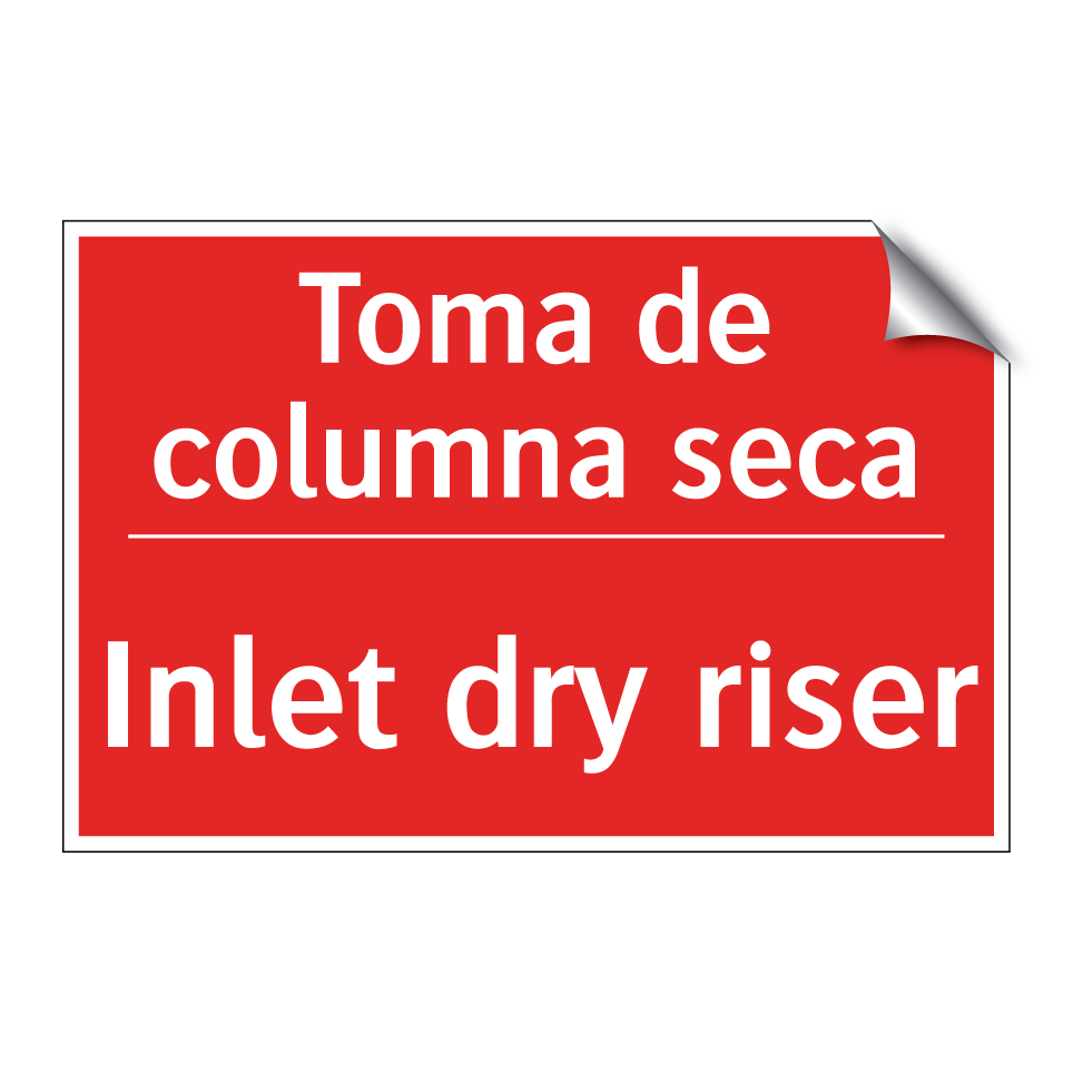 Toma de columna seca - Inlet dry riser