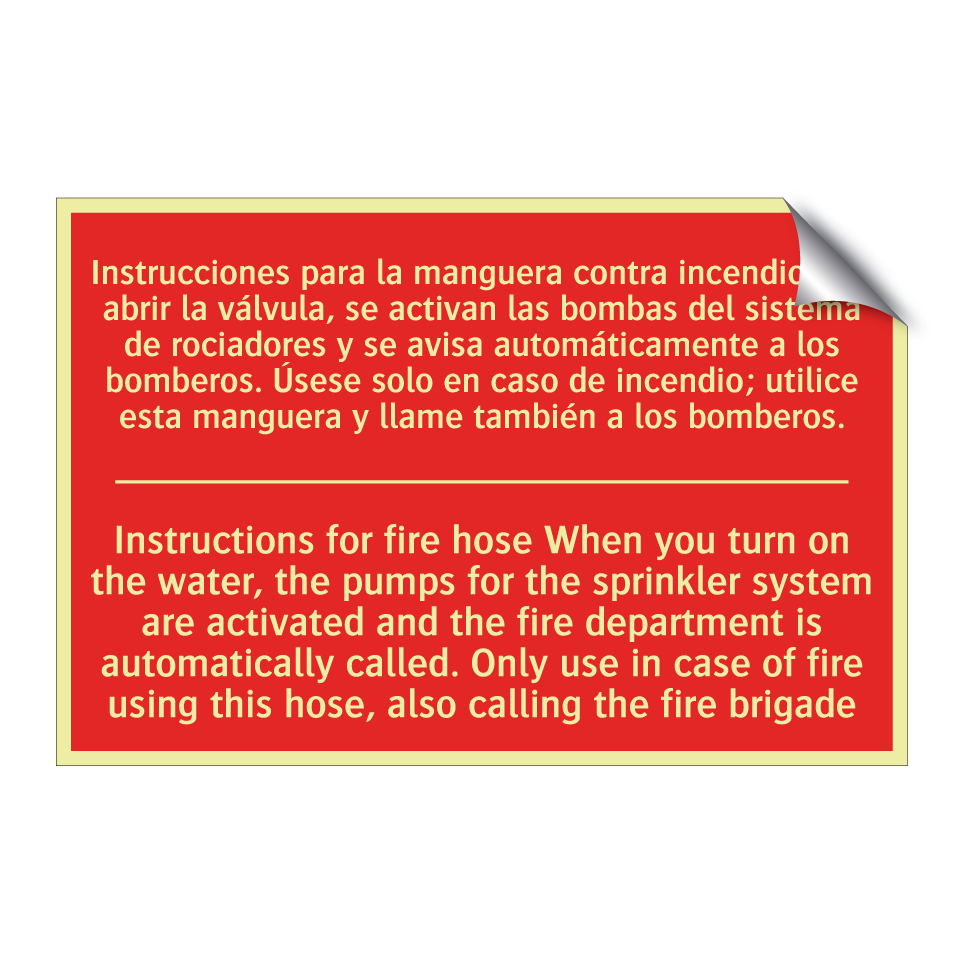 Instrucciones para la /.../ - Instructions for fire hose /.../