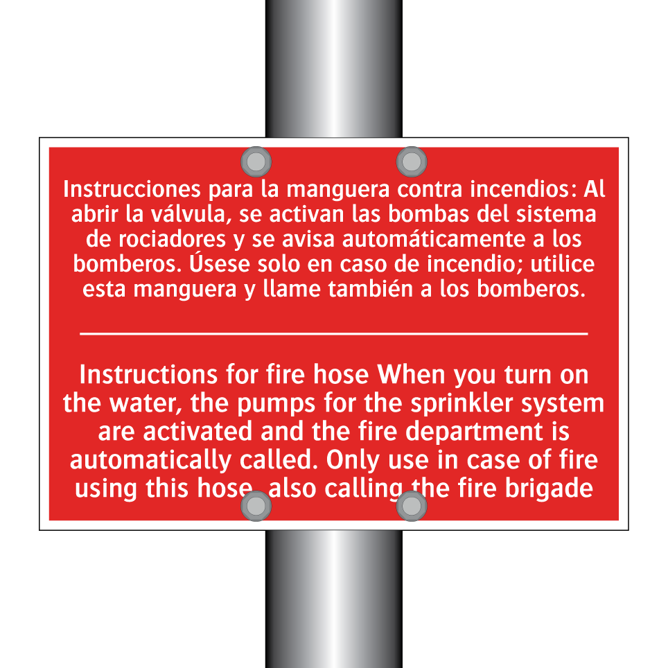 Instrucciones para la /.../ - Instructions for fire hose /.../