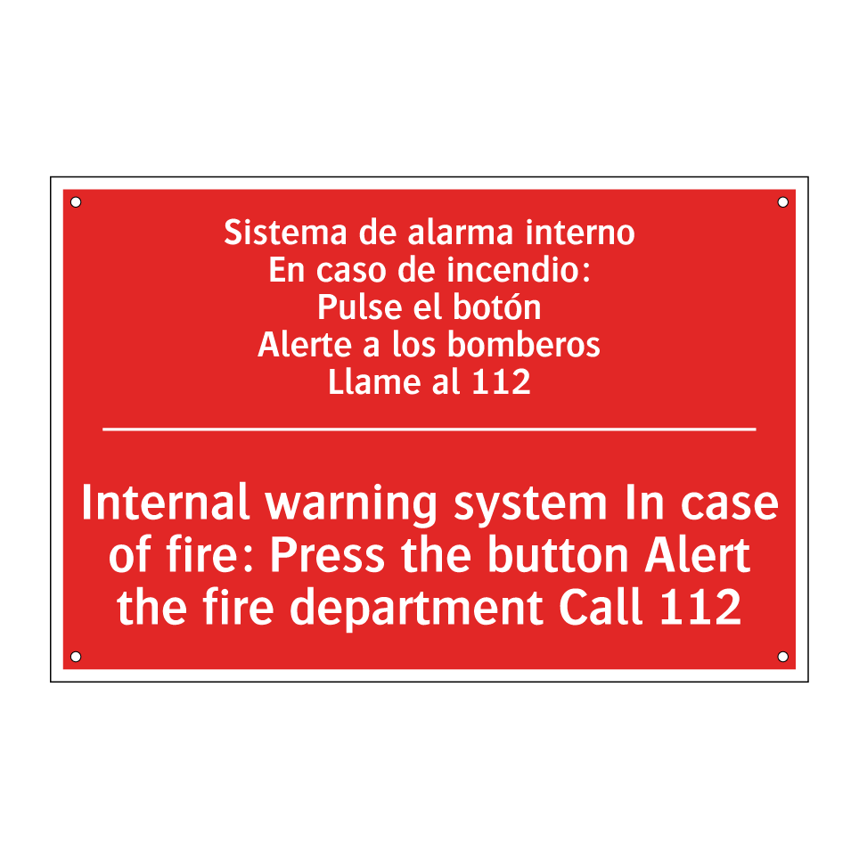 Sistema de alarma interno /.../ - Internal warning system In /.../