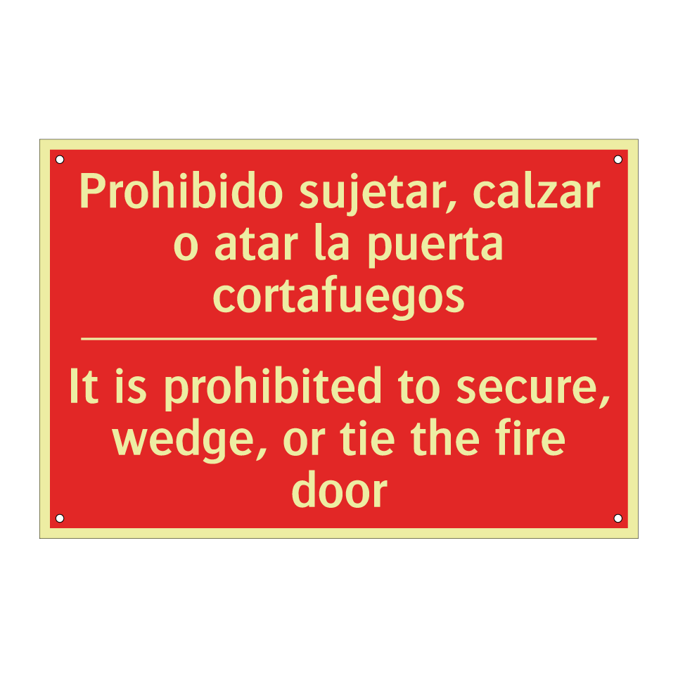 Prohibido sujetar, calzar o /.../ - It is prohibited to secure, /.../