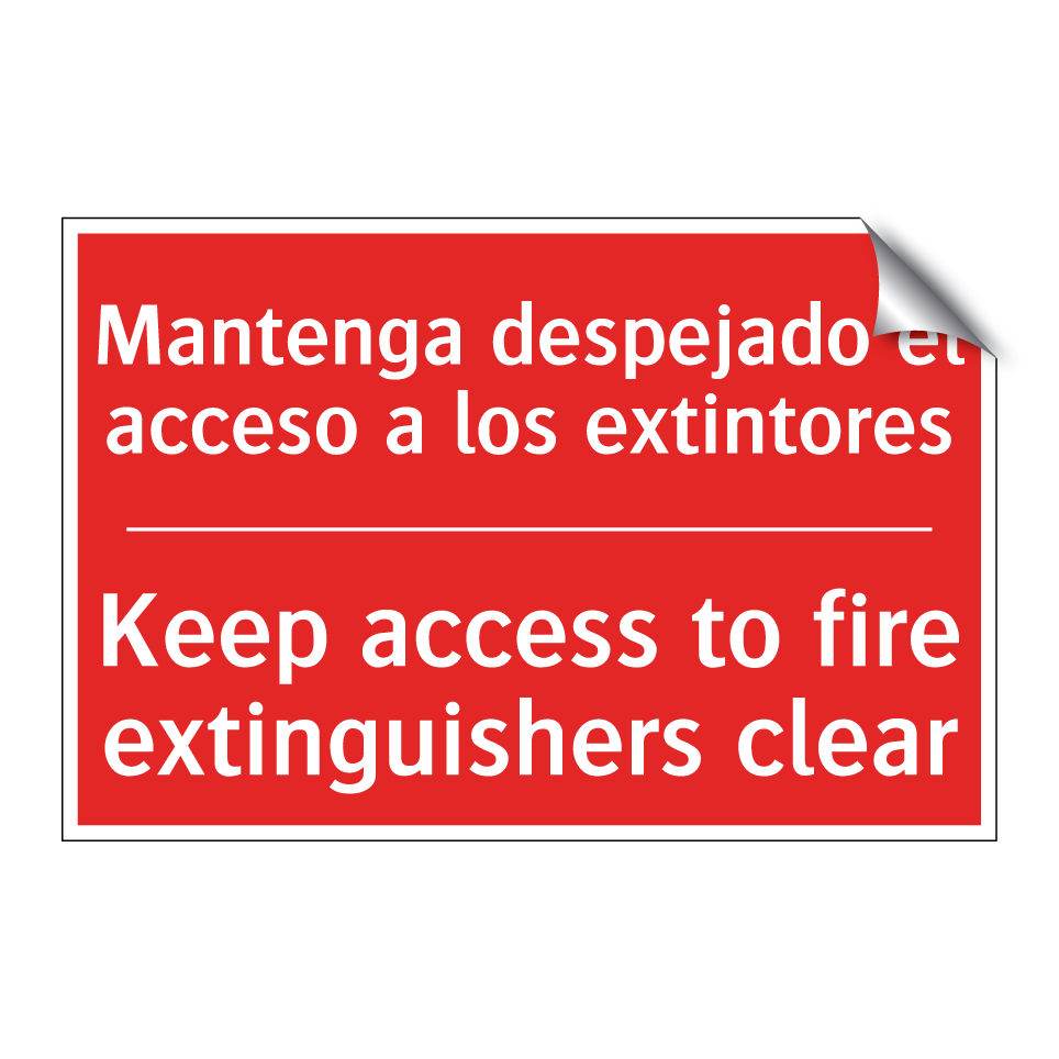 Mantenga despejado el acceso /.../ - Keep access to fire /.../