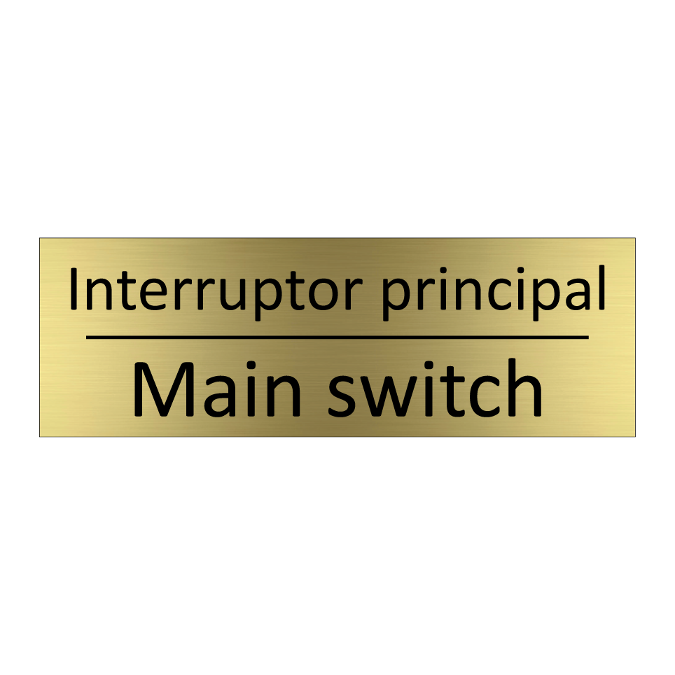 Interruptor principal - Main switch