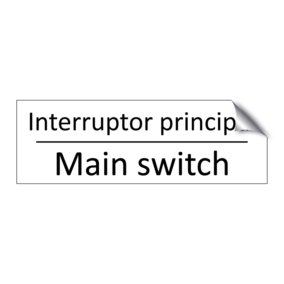 Interruptor principal - Main switch