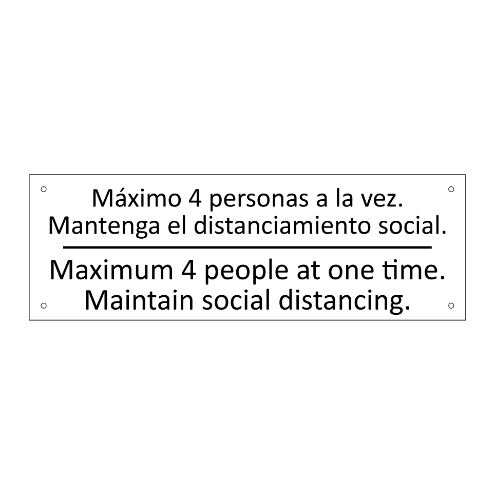 Máximo 4 personas a la vez. /.../ - Maximum 4 people at one time. /.../