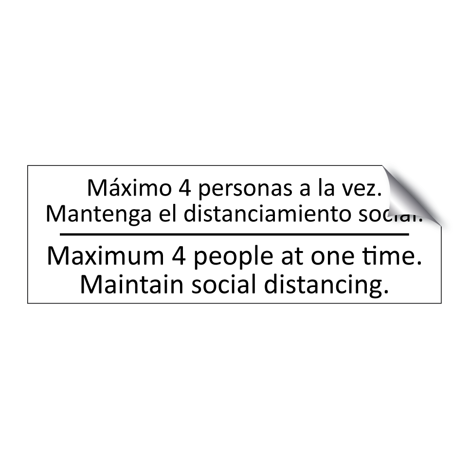 Máximo 4 personas a la vez. /.../ - Maximum 4 people at one time. /.../