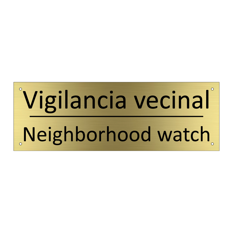 Vigilancia vecinal - Neighborhood watch