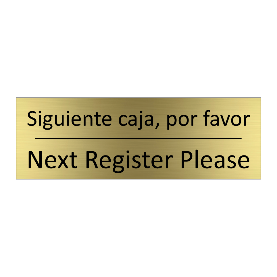 Siguiente caja, por favor - Next Register Please