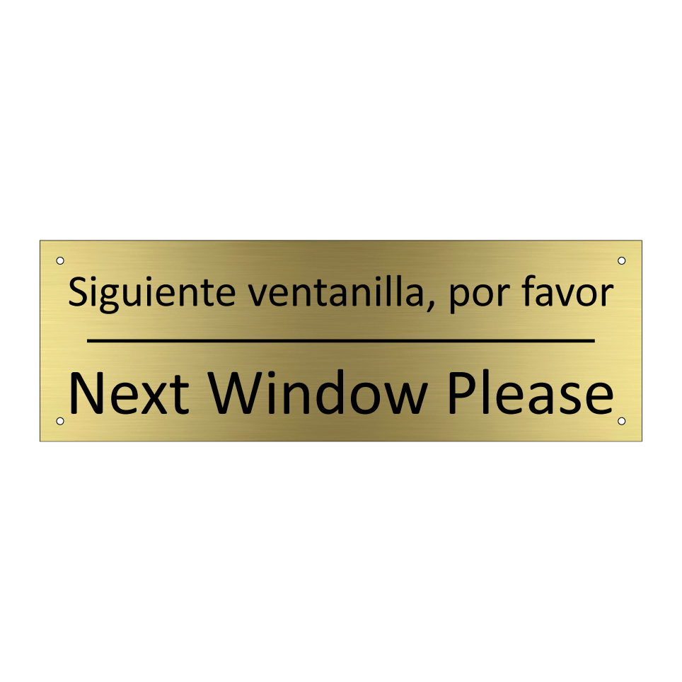 Siguiente ventanilla, por /.../ - Next Window Please