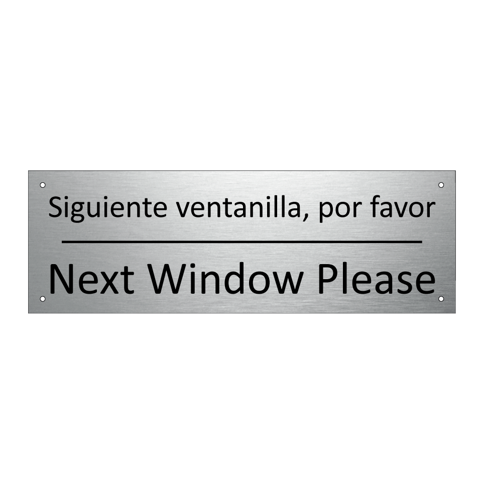 Siguiente ventanilla, por /.../ - Next Window Please