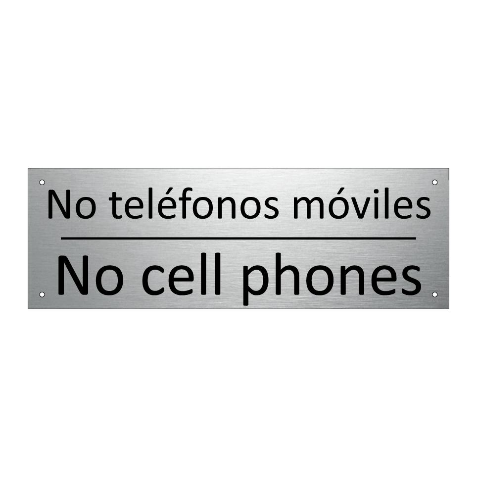 No teléfonos móviles - No cell phones