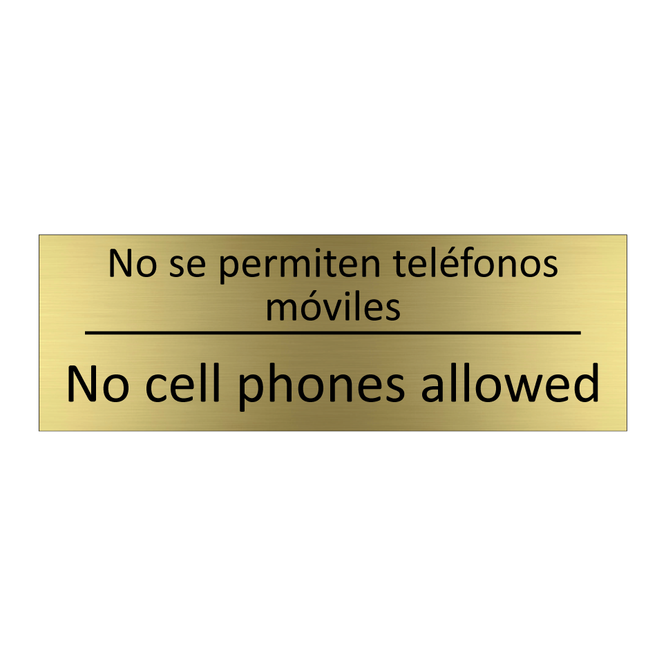 No se permiten teléfonos /.../ - No cell phones allowed