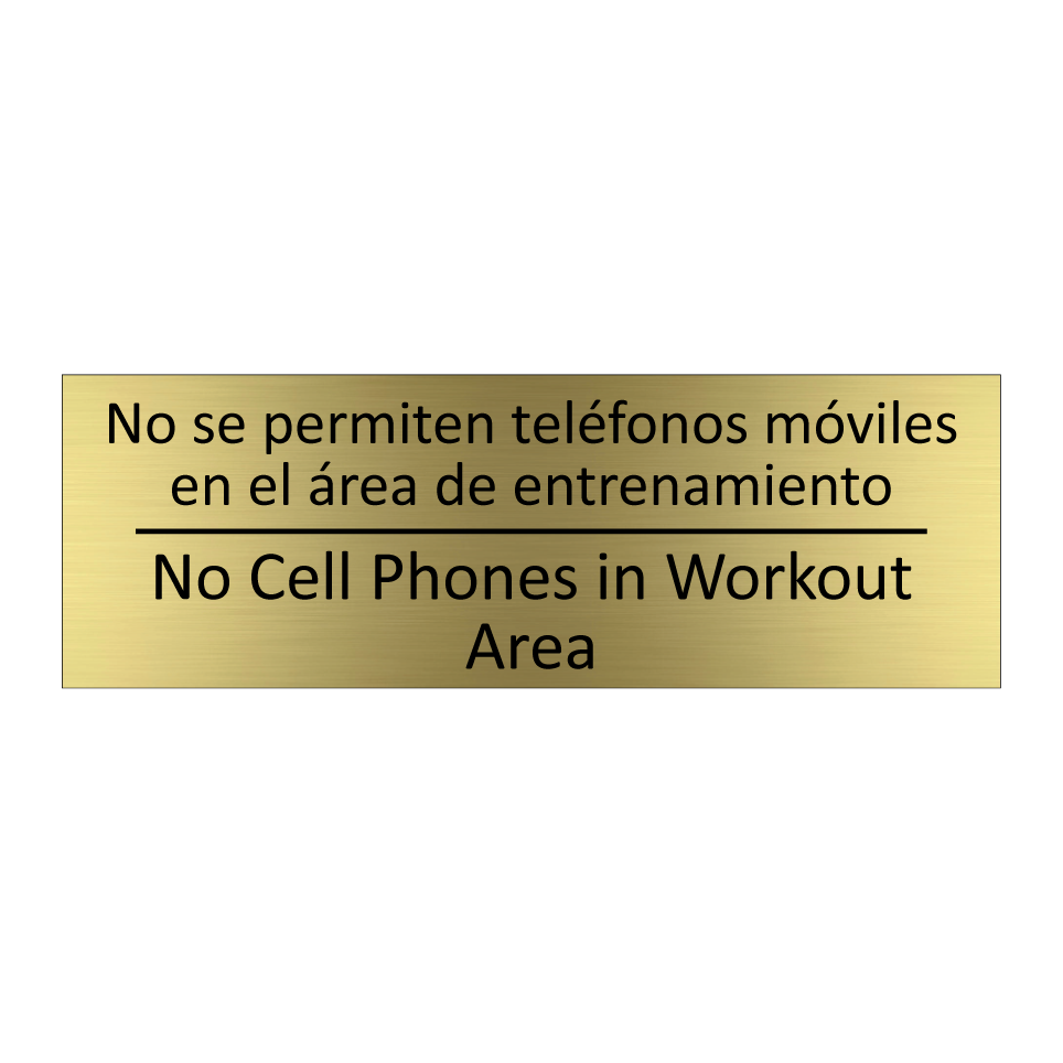 No se permiten teléfonos /.../ - No Cell Phones in Workout Area