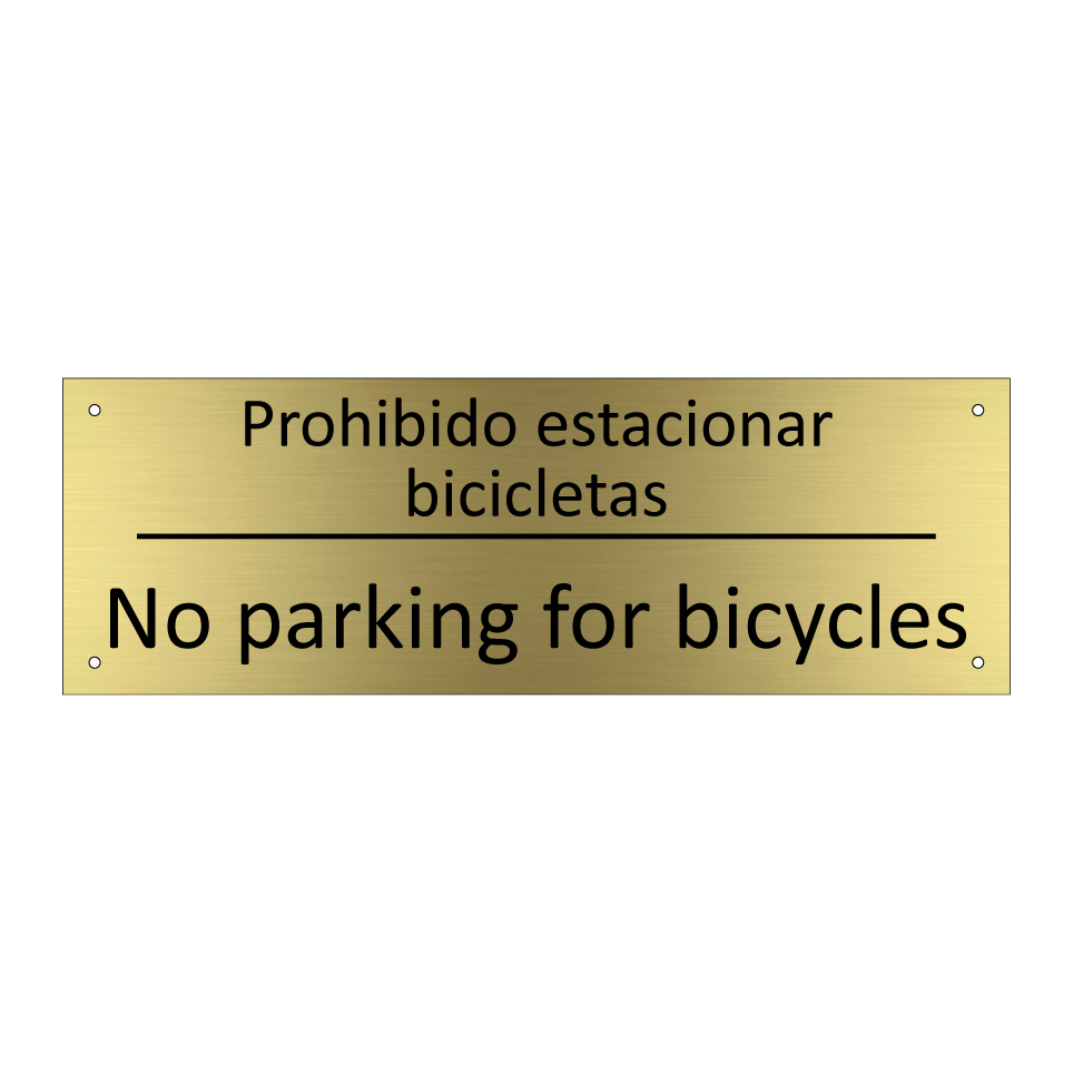 Prohibido estacionar /.../ - No parking for bicycles