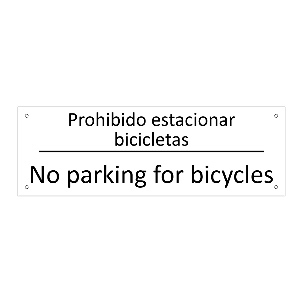 Prohibido estacionar /.../ - No parking for bicycles