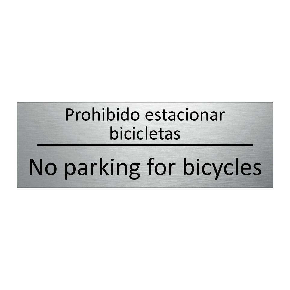 Prohibido estacionar /.../ - No parking for bicycles