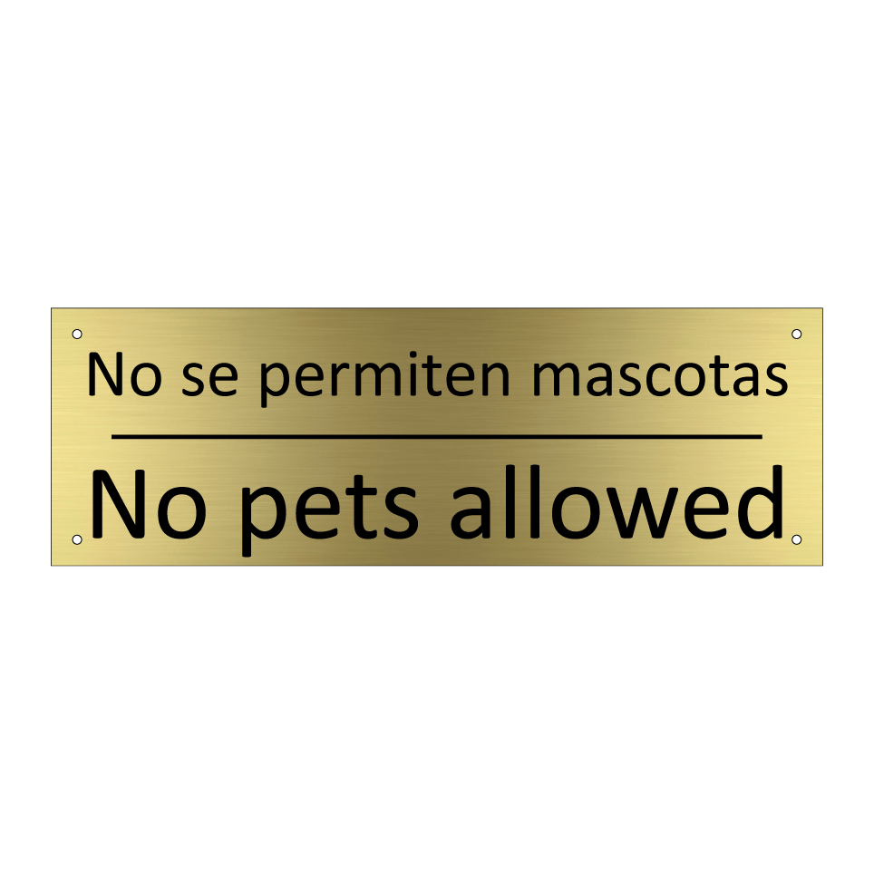 No se permiten mascotas - No pets allowed