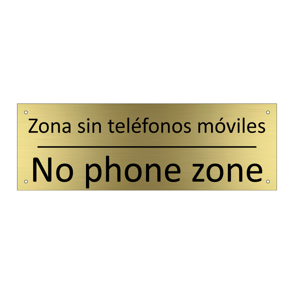 Zona sin teléfonos móviles - No phone zone