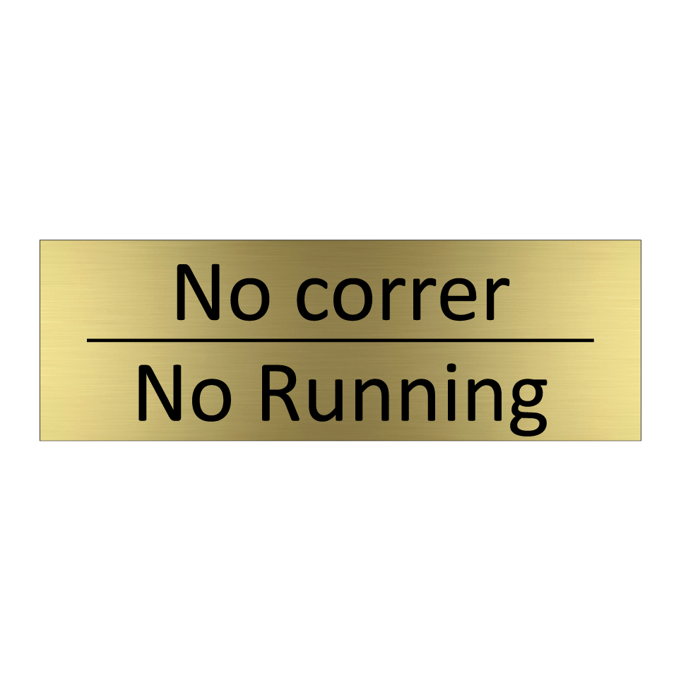 No correr - No Running