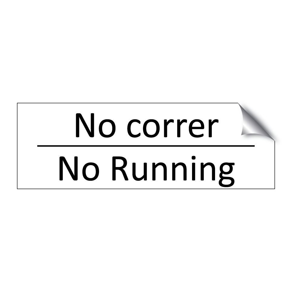 No correr - No Running