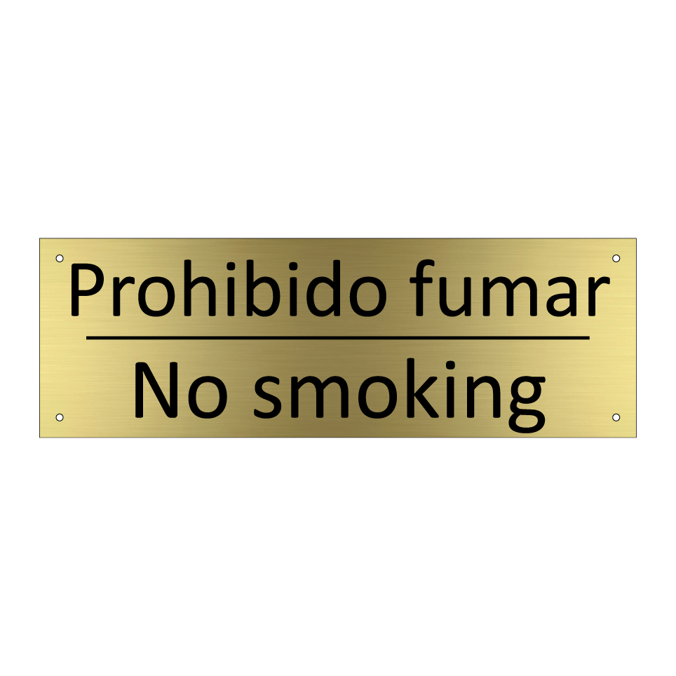 Prohibido fumar - No smoking