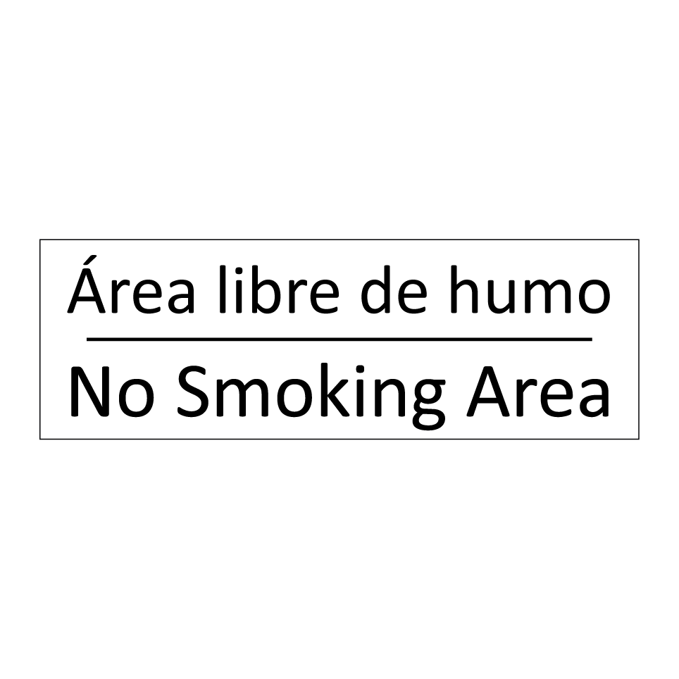Área libre de humo - No Smoking Area