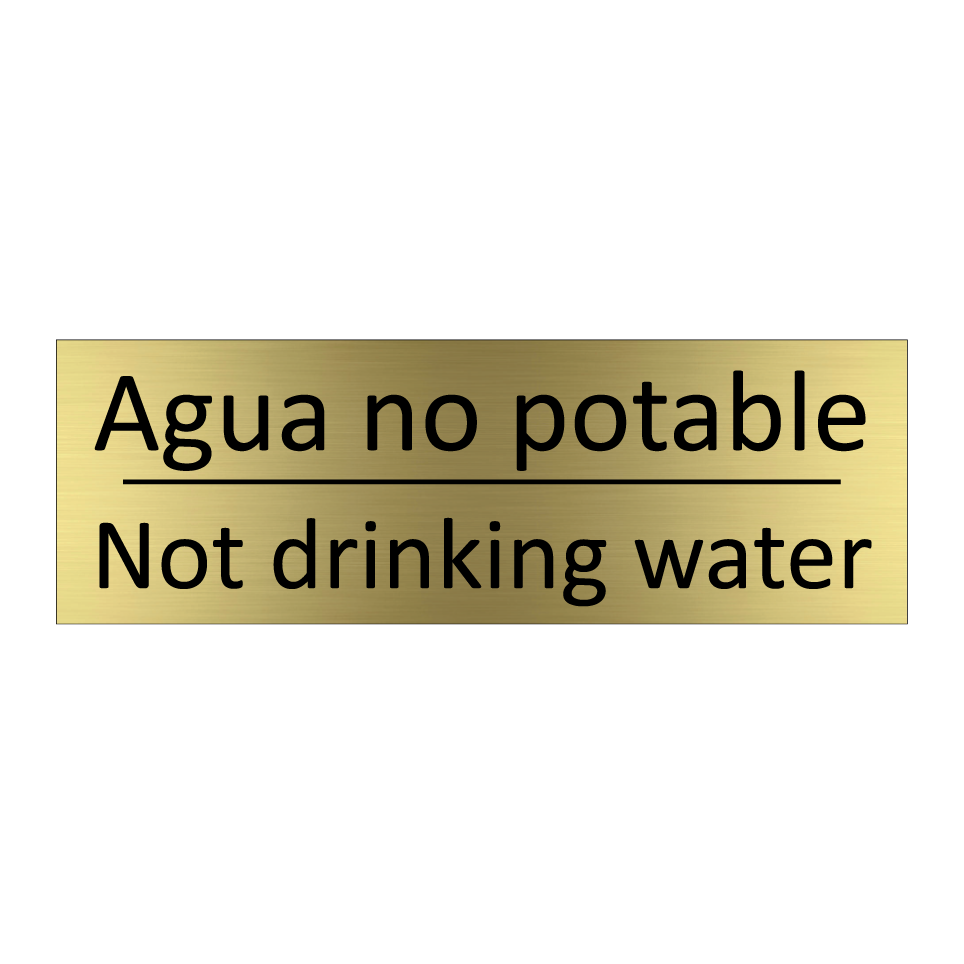 Agua no potable - Not drinking water