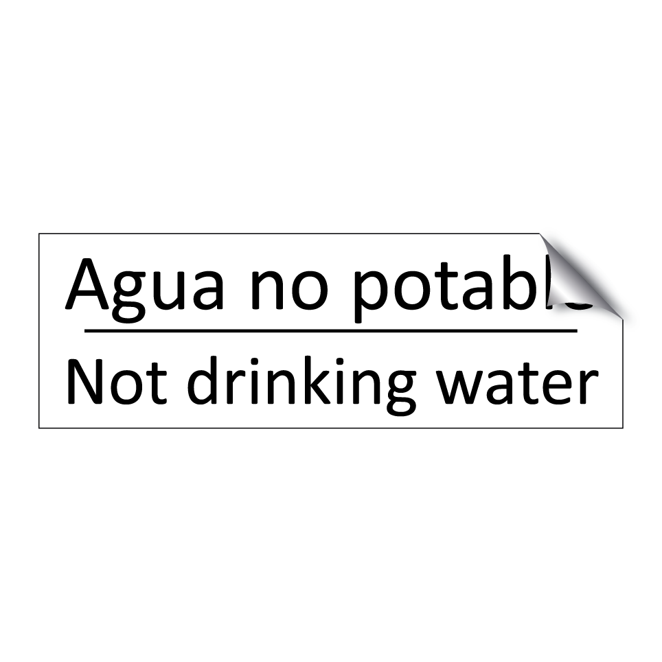 Agua no potable - Not drinking water