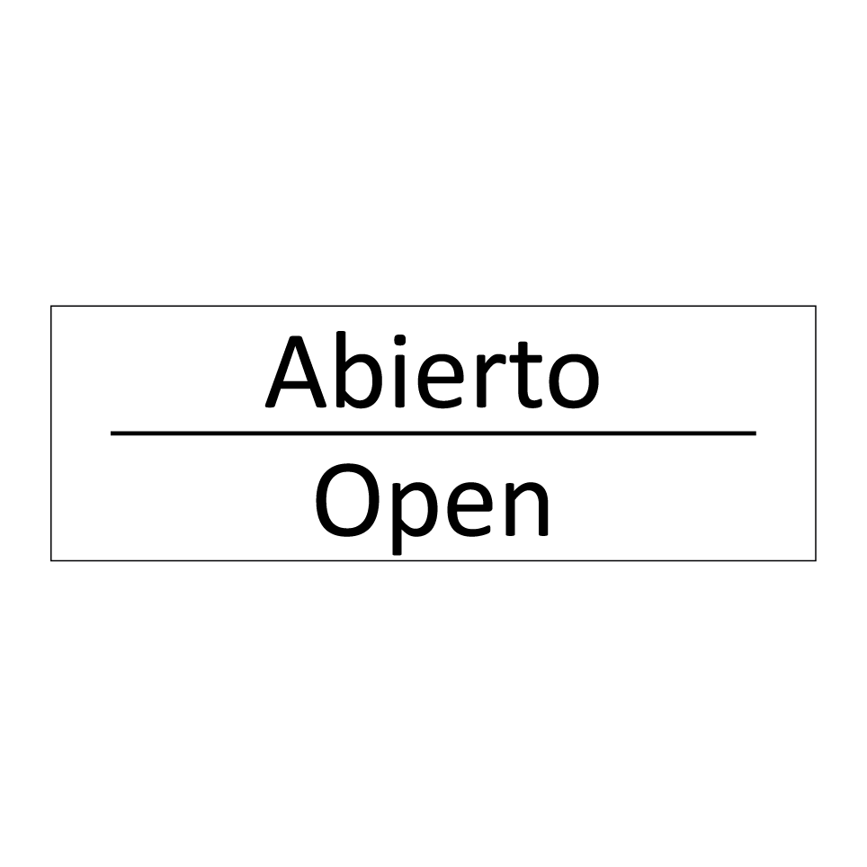 Abierto - Open