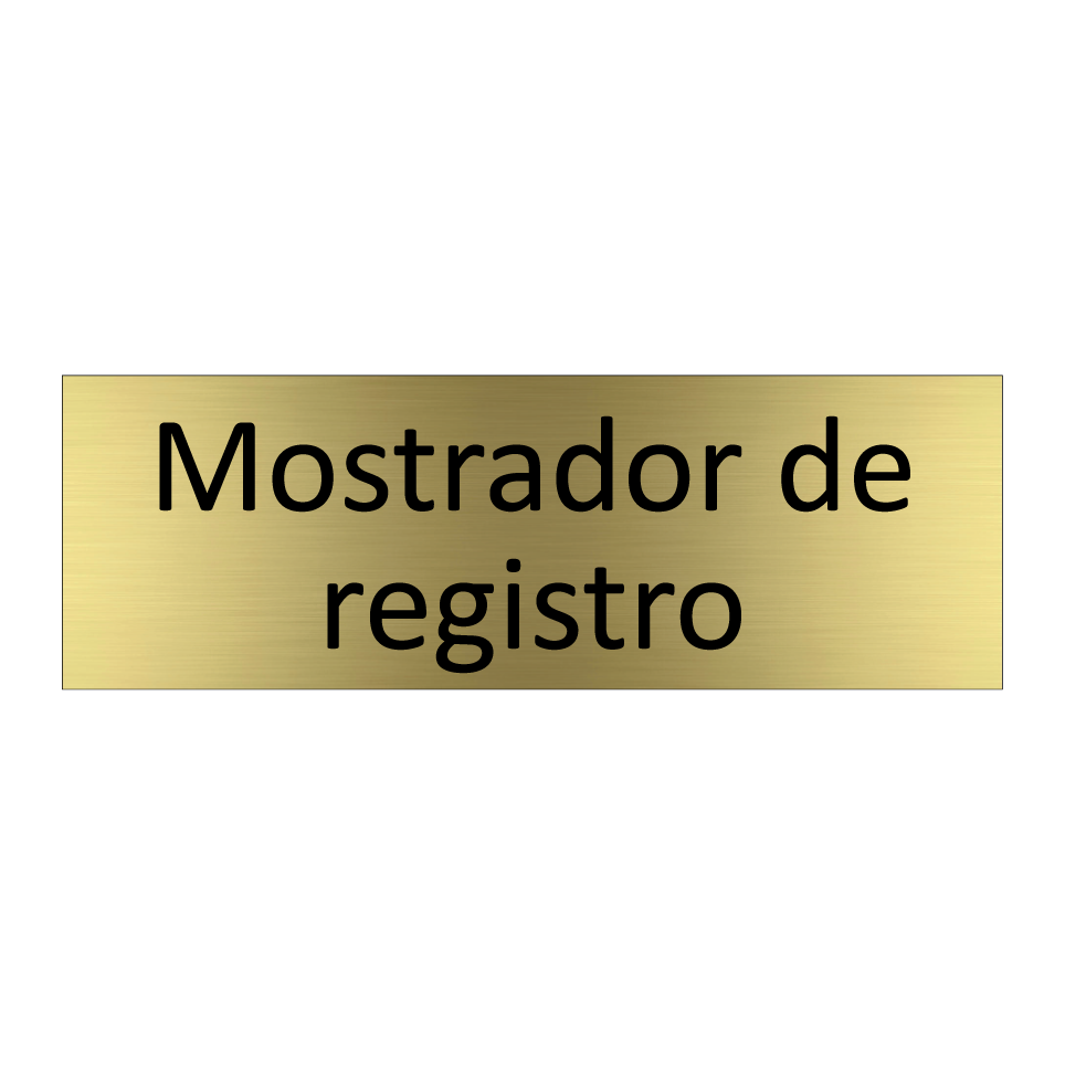 Mostrador de registro