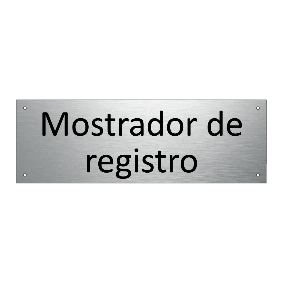 Mostrador de registro
