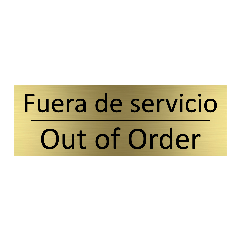 Fuera de servicio - Out of Order