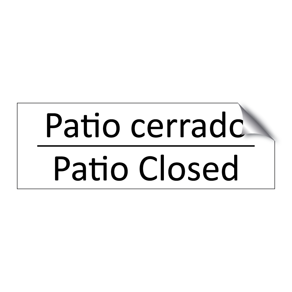 Patio cerrado - Patio Closed