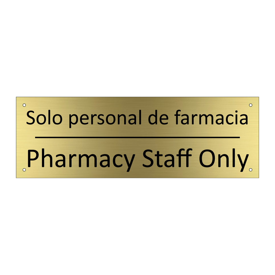 Solo personal de farmacia - Pharmacy Staff Only