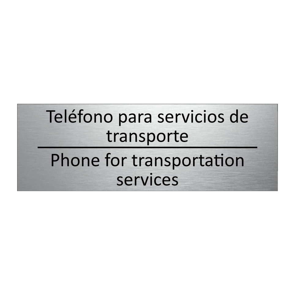 Teléfono para servicios de /.../ - Phone for transportation /.../