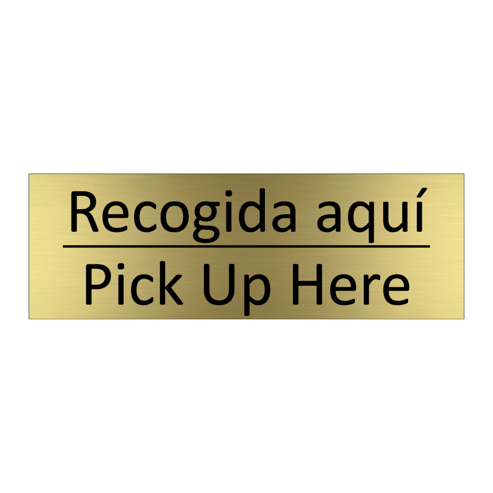Recogida aquí - Pick Up Here
