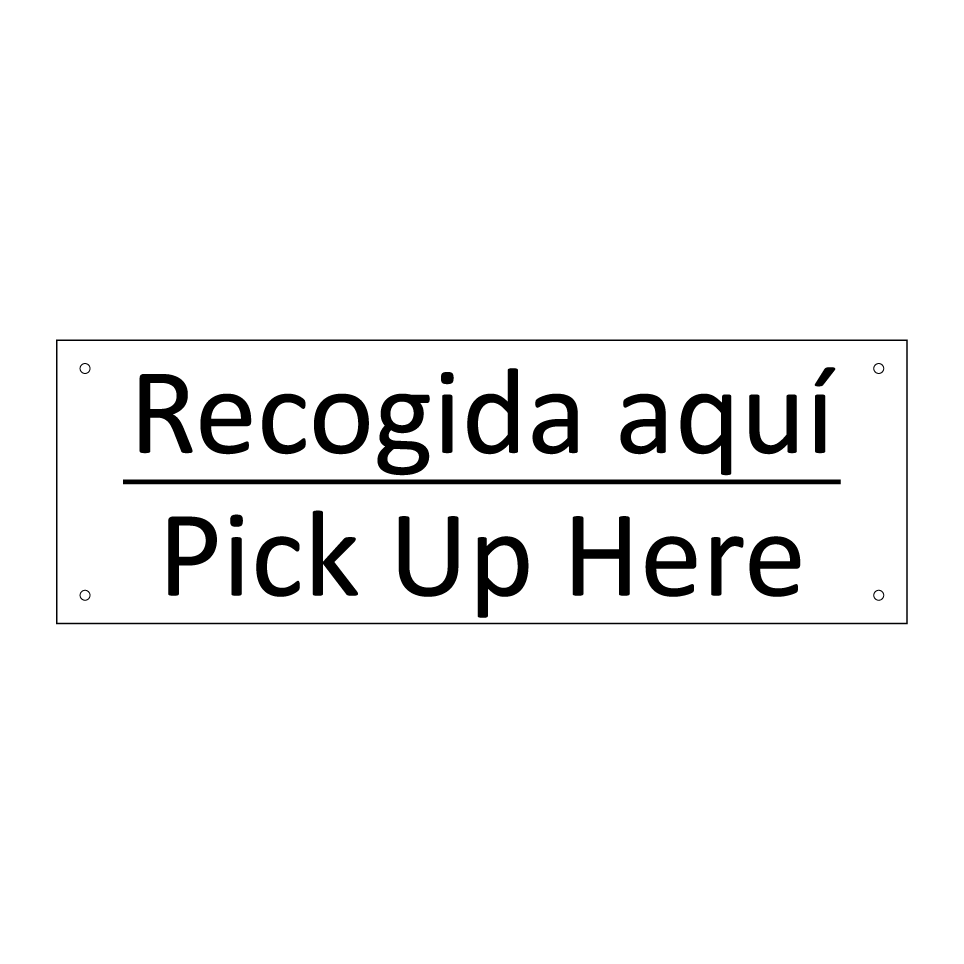 Recogida aquí - Pick Up Here