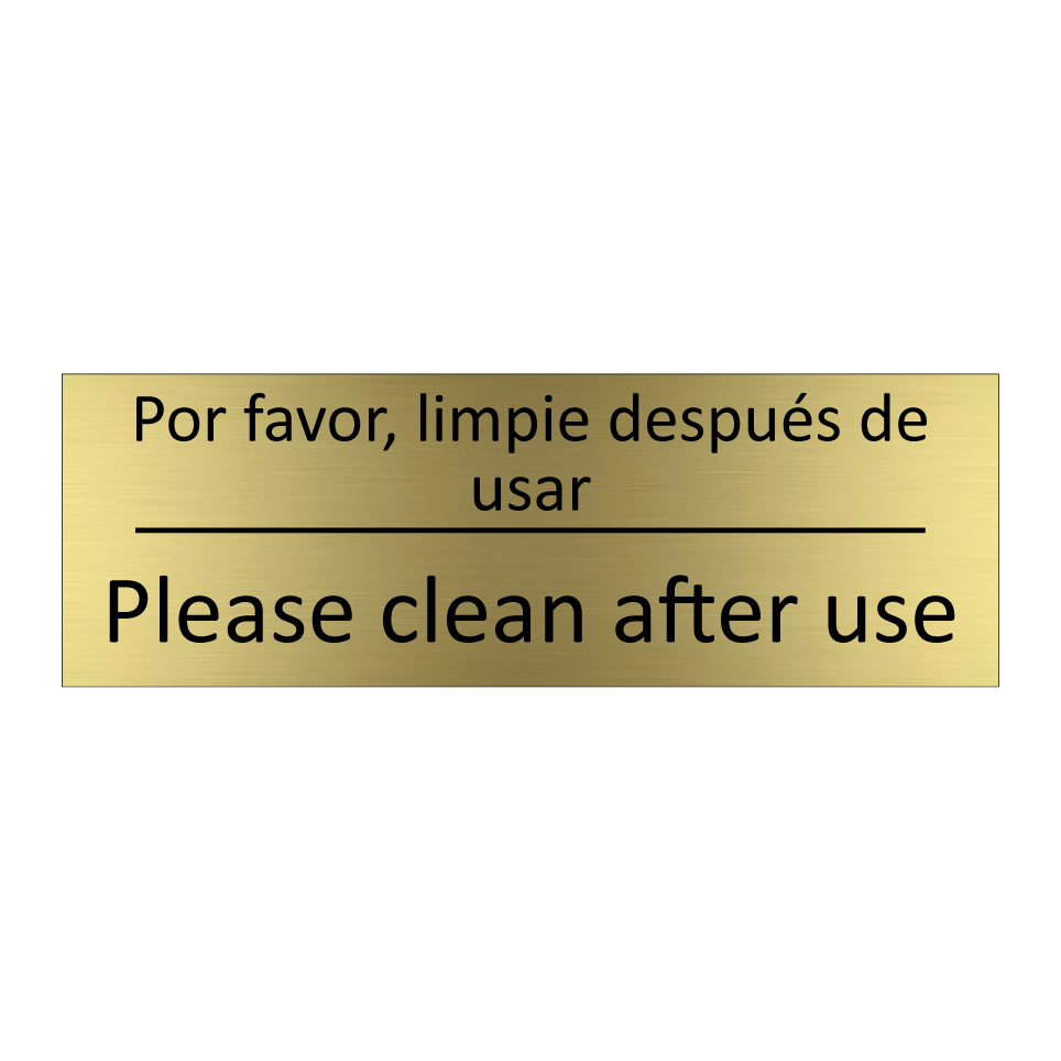 Por favor, limpie después de /.../ - Please clean after use
