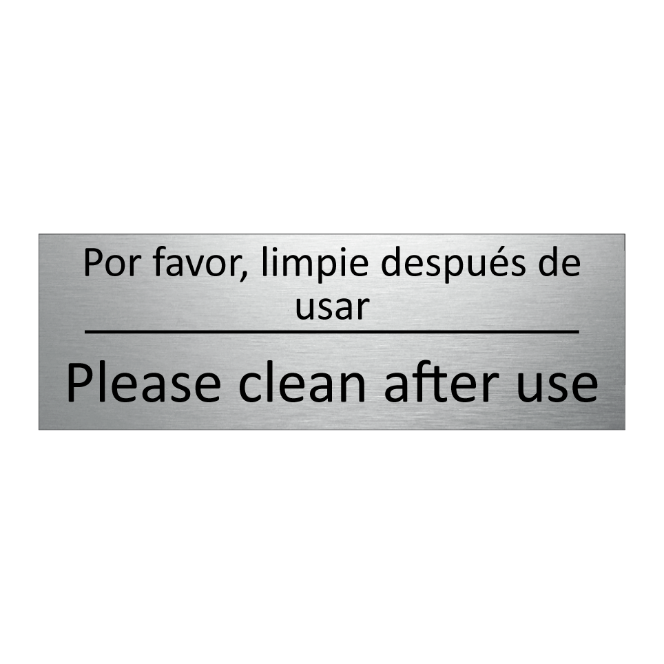 Por favor, limpie después de /.../ - Please clean after use
