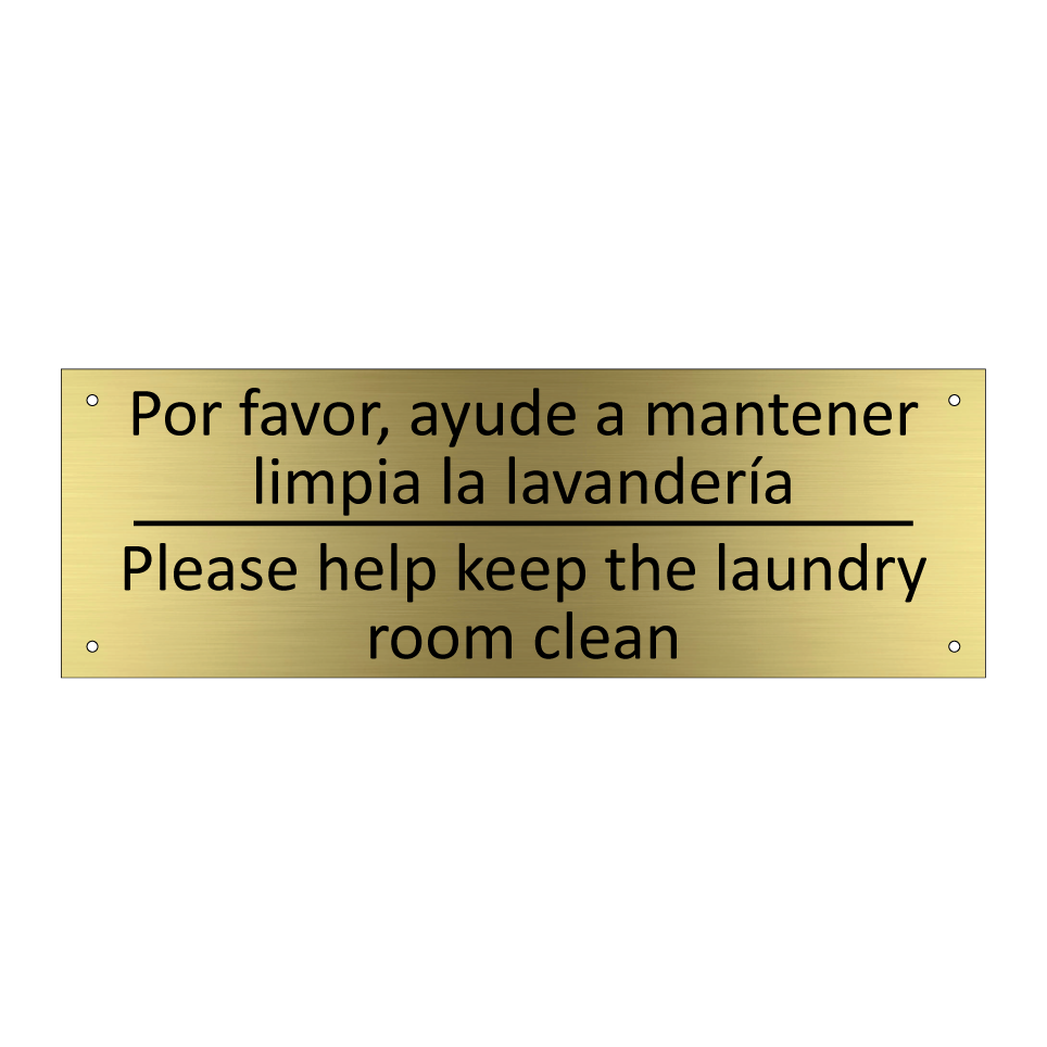 Por favor, ayude a mantener /.../ - Please help keep the laundry /.../