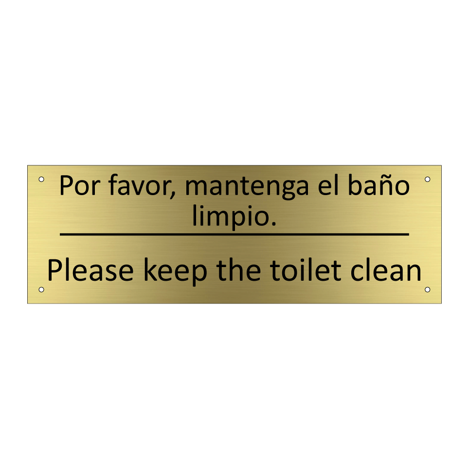Por favor, mantenga el baño /.../ - Please keep the toilet clean