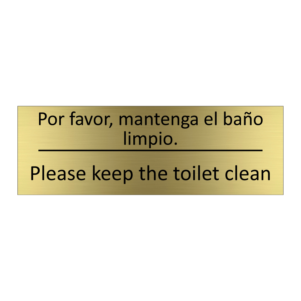 Por favor, mantenga el baño /.../ - Please keep the toilet clean